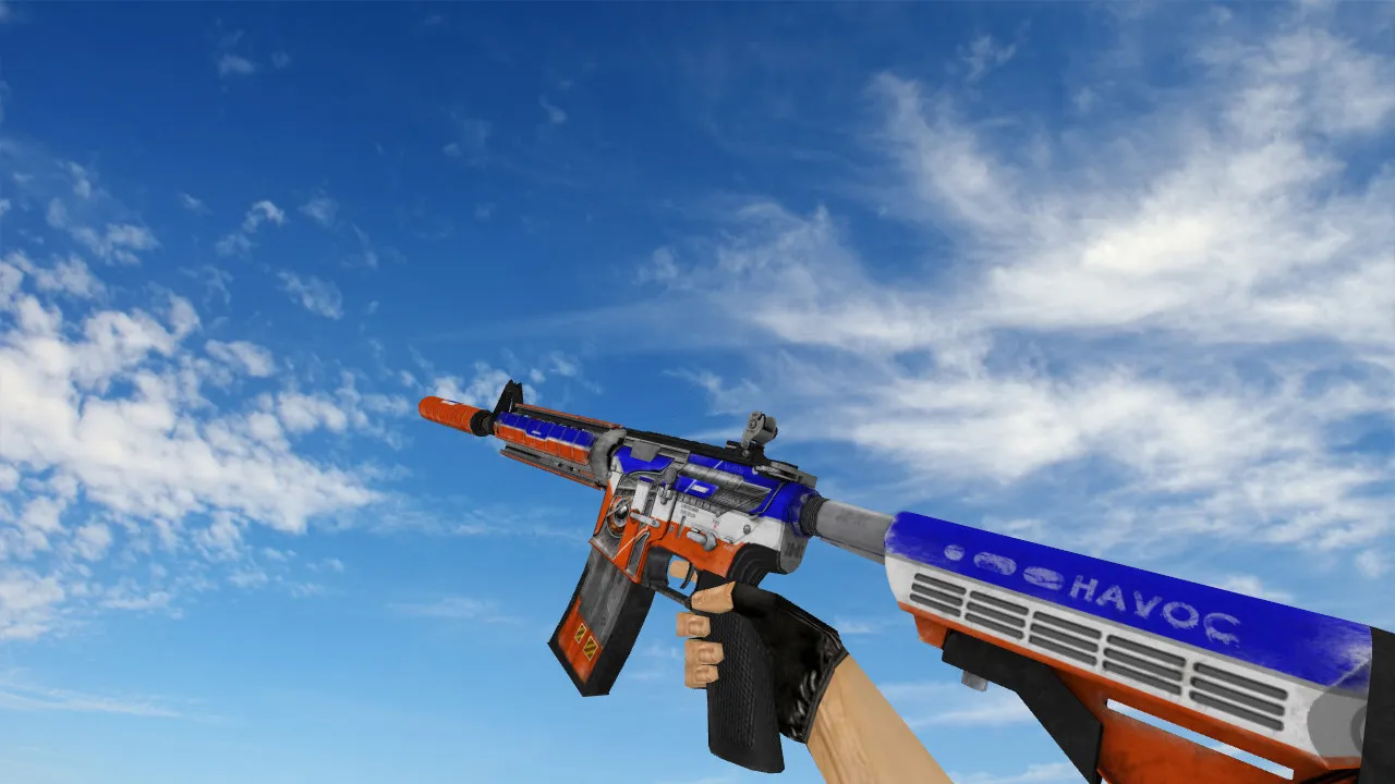 Скачать Модель M4A4 Havoc v_ p_ w_ для CS 1.6: звуки, анимация осмотра, качество текстур и настройка - Скриншот