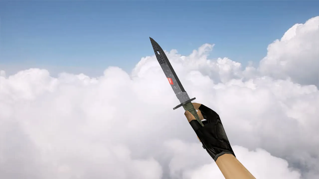 Скачать Модель ножа Bayonet Dystopia для CS 1.6: v_ и p_ модели, звуки, анимация осмотра, текстуры, сборка без ошибок - Скриншот