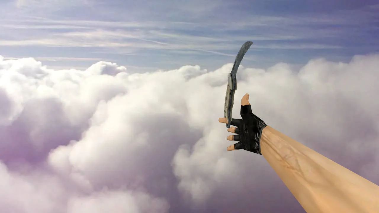 Скачать Модель ножа «CSGO Talon Vanilla» v_knife Talon для CS 1.6: звуки, анимация осмотра и качественные текстуры - Скриншот