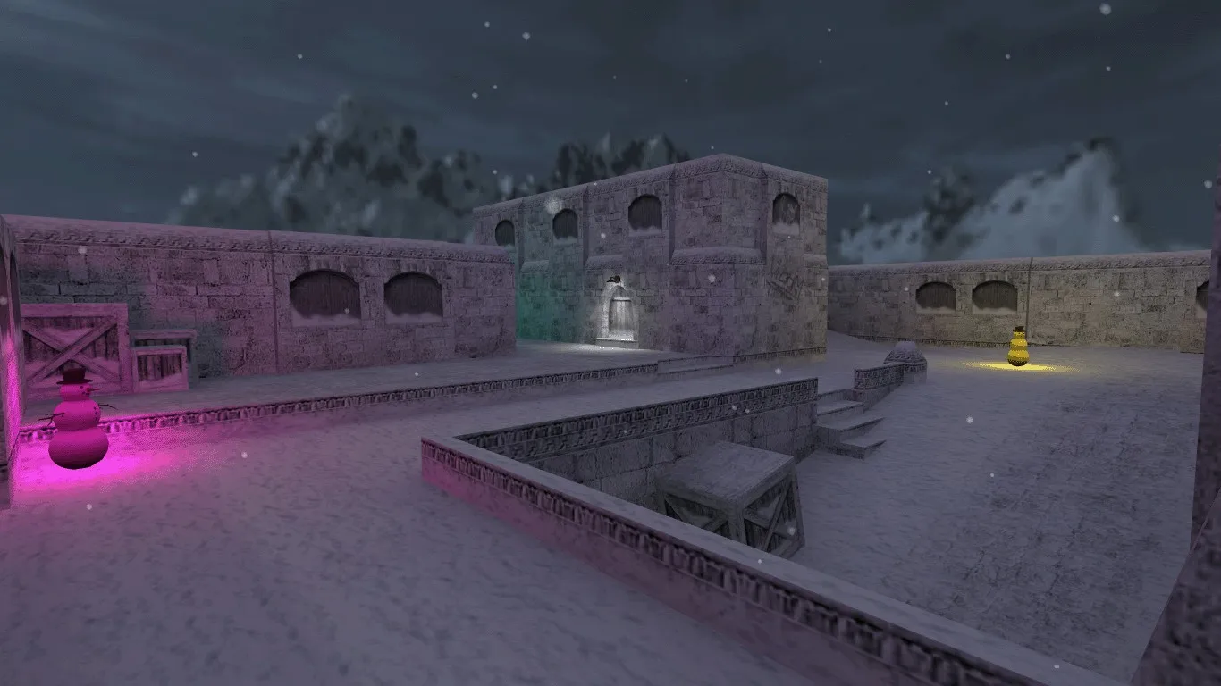Скачать Карта de_dust_winter16 для CS 1.6: тактика за CT и T, точки, боты .nav, оптимизация wpoly/epoly - Скриншот