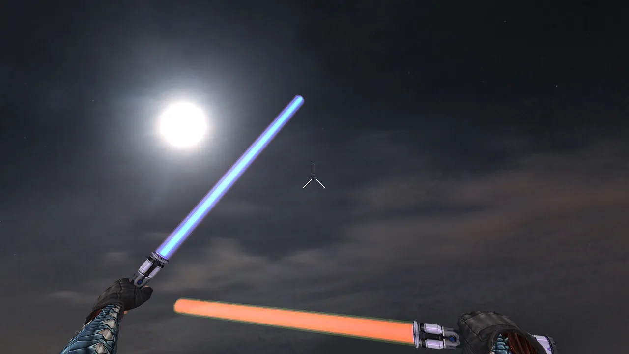 Скачать Модель ножа Dual Lightsaber BO v_ для CS 1.6: анимация осмотра, звуки, текстуры и точная геометрия - Скриншот