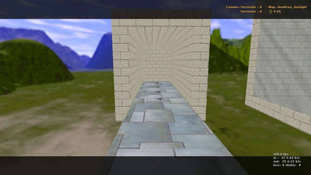 Скачать deathrun_daylight для CS 1.6: карты deathrun на день, точки, маршруты и боты (.nav) для стабильной игры - Скриншот