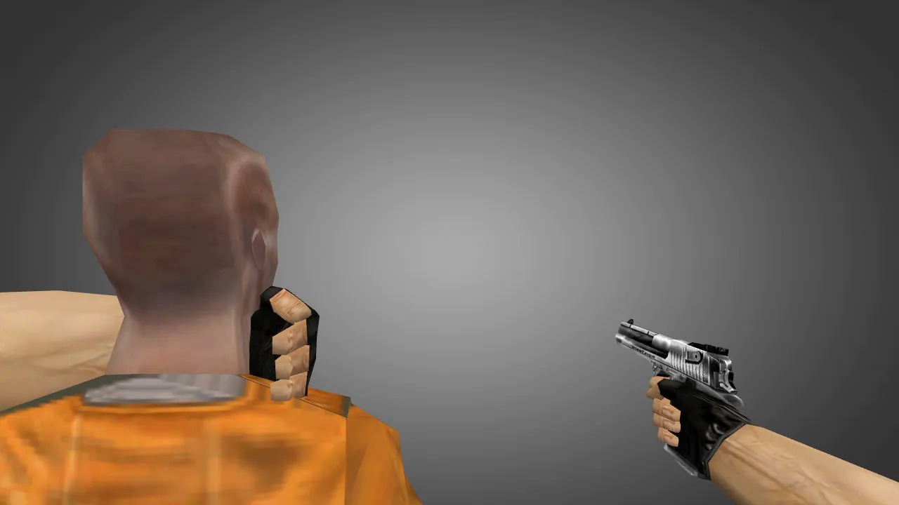 Скачать Модель «Hostage Human Shield» (v_ / p_ / w_) для CS 1.6: текстуры, анимация осмотра, звуки и настройка - Скриншот
