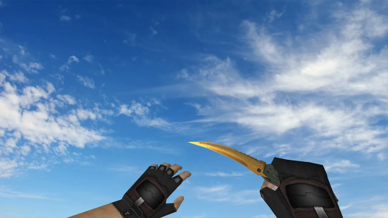 Скачать Складной нож «Легенды» (Default Gloves) v_ модели для CS 1.6: звуки, анимация осмотра, текстуры - Скриншот