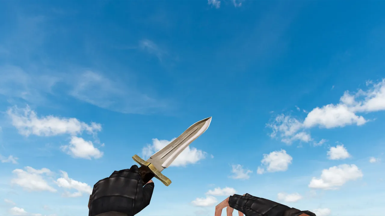 Модель ножа «CSO Hunting Dagger» v_ модели для CS 1.6: звуки, анимация осмотра, качество текстур — скриншот 1