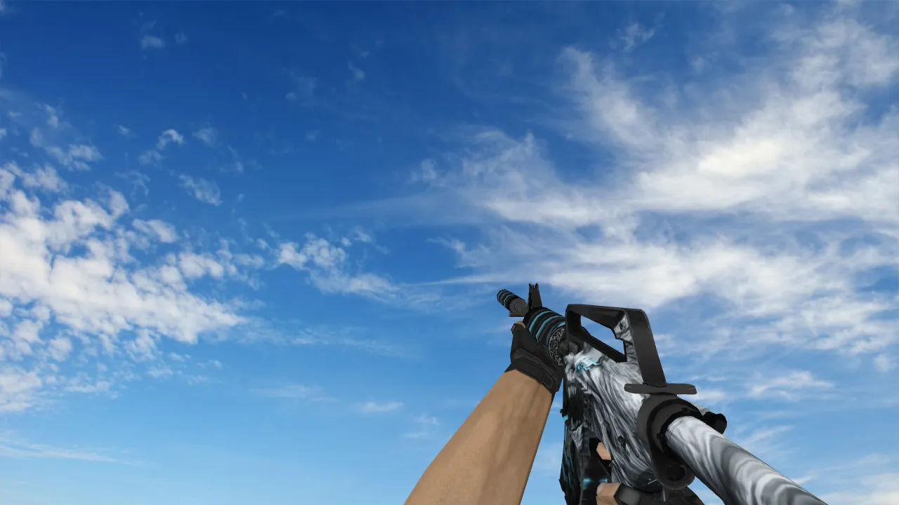 Скачать Модель M4A1 Snowstorm v_ модели оружия для CS 1.6: p_ w_ звуки, анимация осмотра, текстуры и настройка - Скриншот