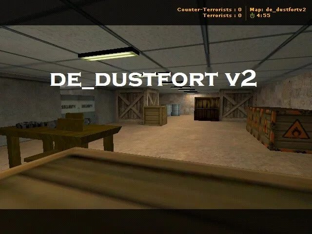 Скачать de_dustfortv2 для CS 1.6: тактика, точки, .nav для ботов и оптимизация wpoly/epoly - Скриншот