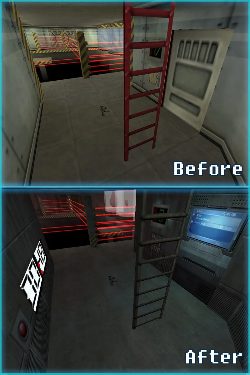 deathrun_laserspace для CS 1.6: лазерный deathrun, точки, тактика, .nav и оптимизация — скриншот 2