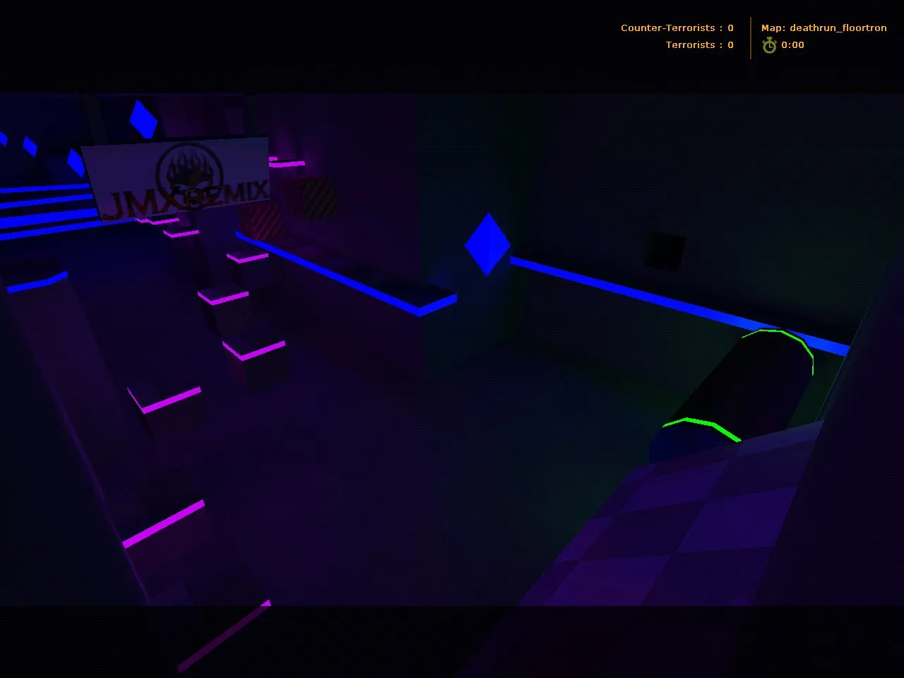 Скачать deathrun_floortron для CS 1.6: карта Deathrun, точки, маршруты, .nav и оптимизация - Скриншот