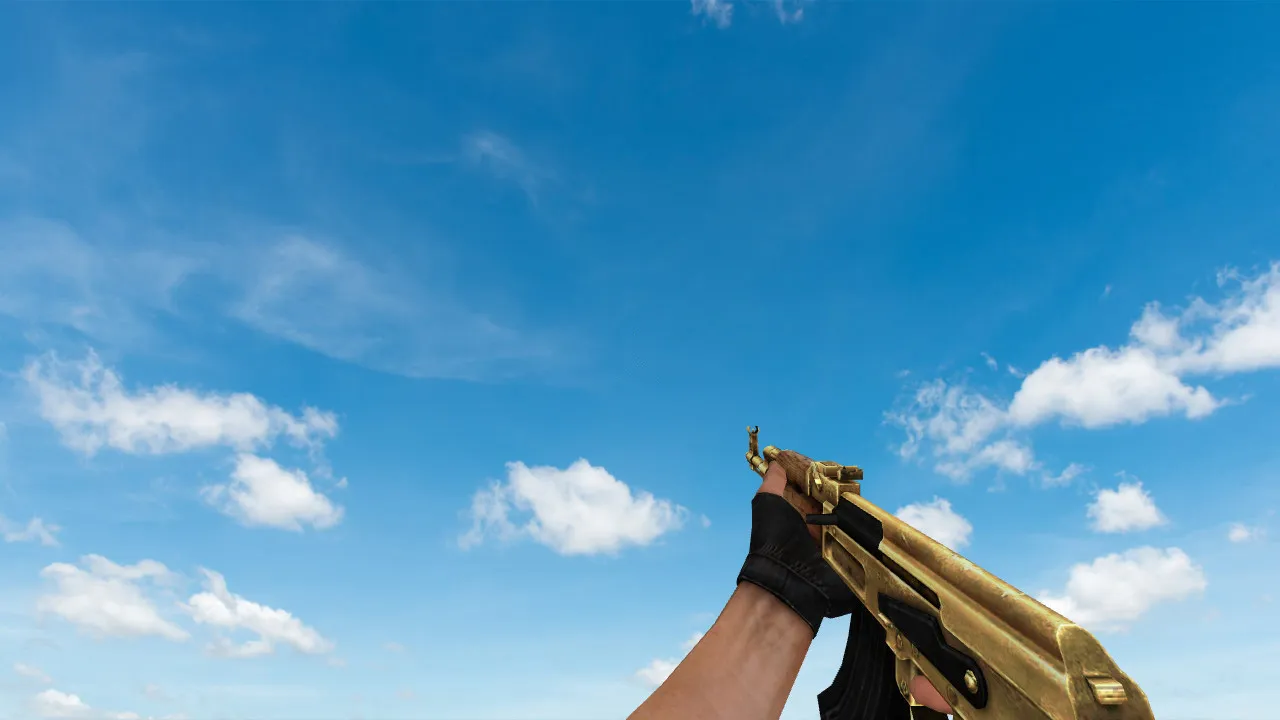 Скачать Пак моделей оружия Golden Weapon Pack для CS 1.6: v_, p_, w_ модели, звуки, анимация осмотра и настройки качества текстур - Скриншот