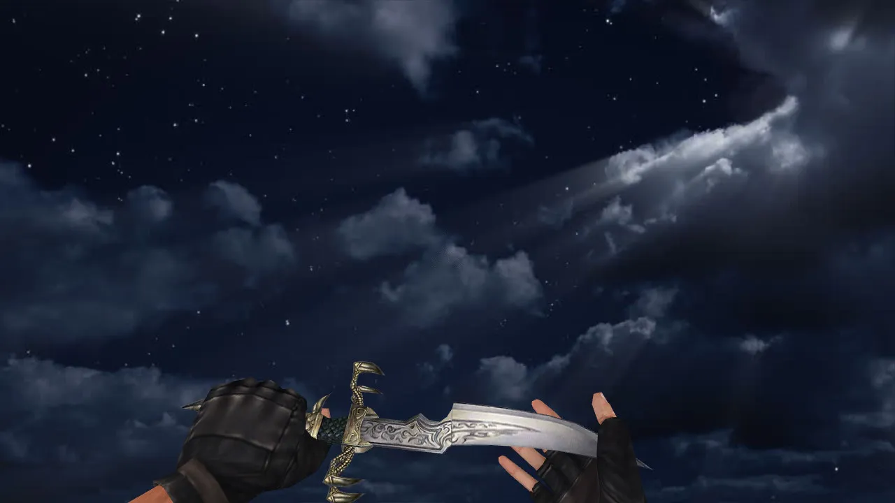 Модель v_ Dragon Knife для CS 1.6: p_ и w_ файлы, звук, анимация осмотра и текстуры — скриншот 2