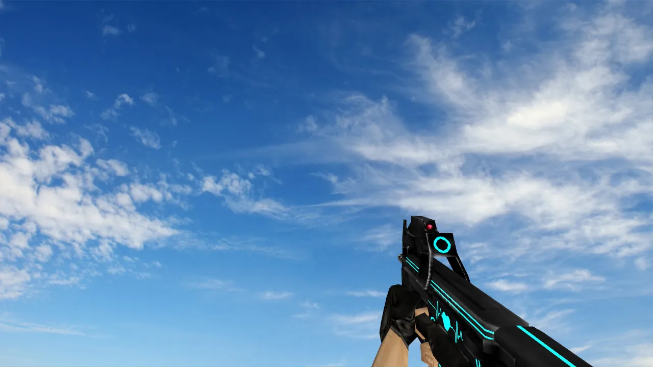 Скачать Модель «P90 Neon Pulse» для CS 1.6: Идеальный выбор для геймеров - Скриншот