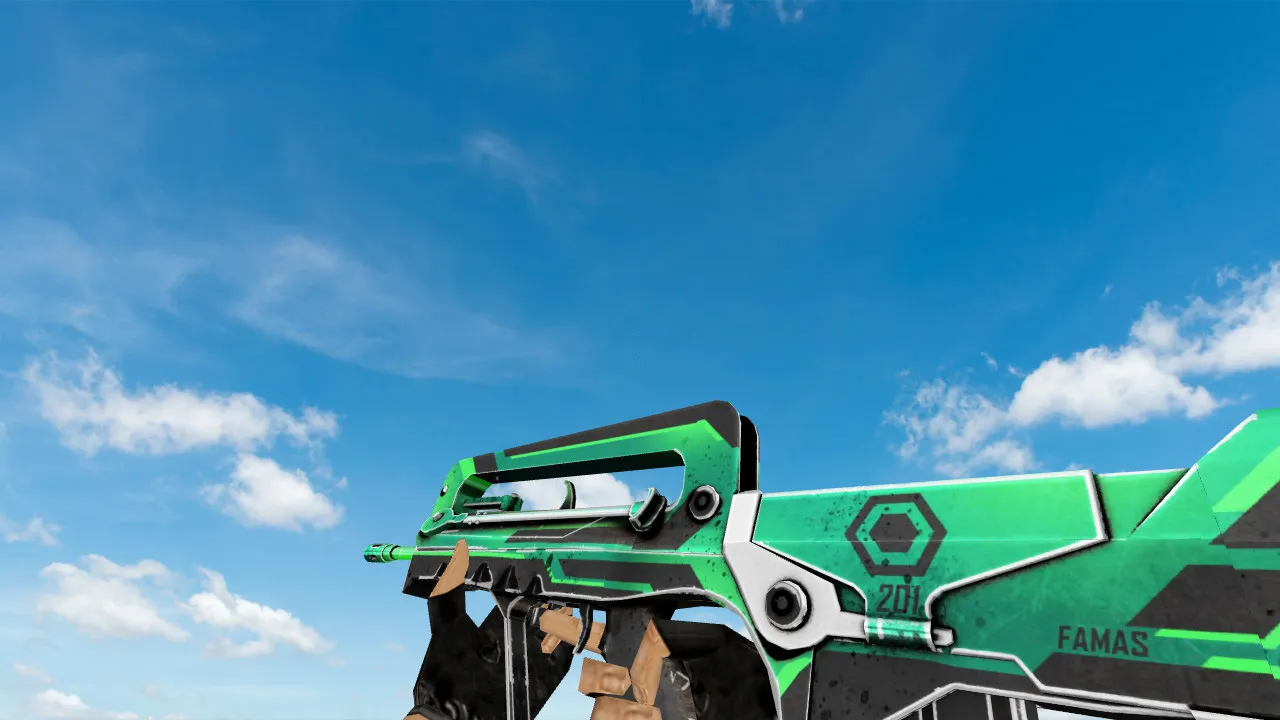 Скачать Модель «Famas Cyber Green» для CS 1.6: Оптимизация и Качество - Скриншот