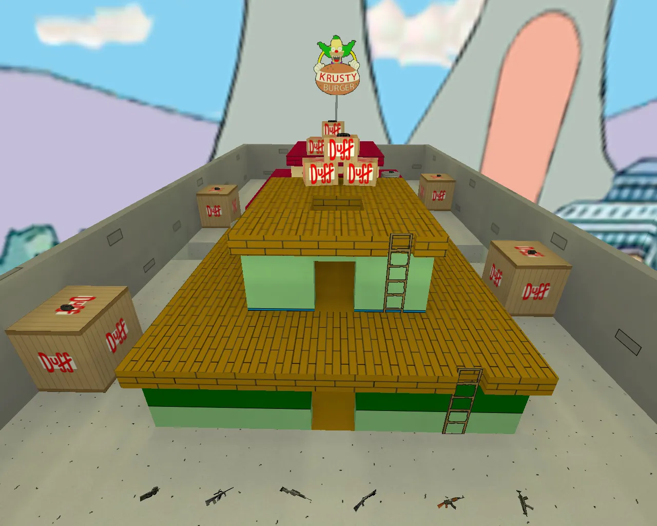 Скачать Карта fy_simpsons для CS 1.6: респаун, планировка, точки и запуск без проблем - Скриншот
