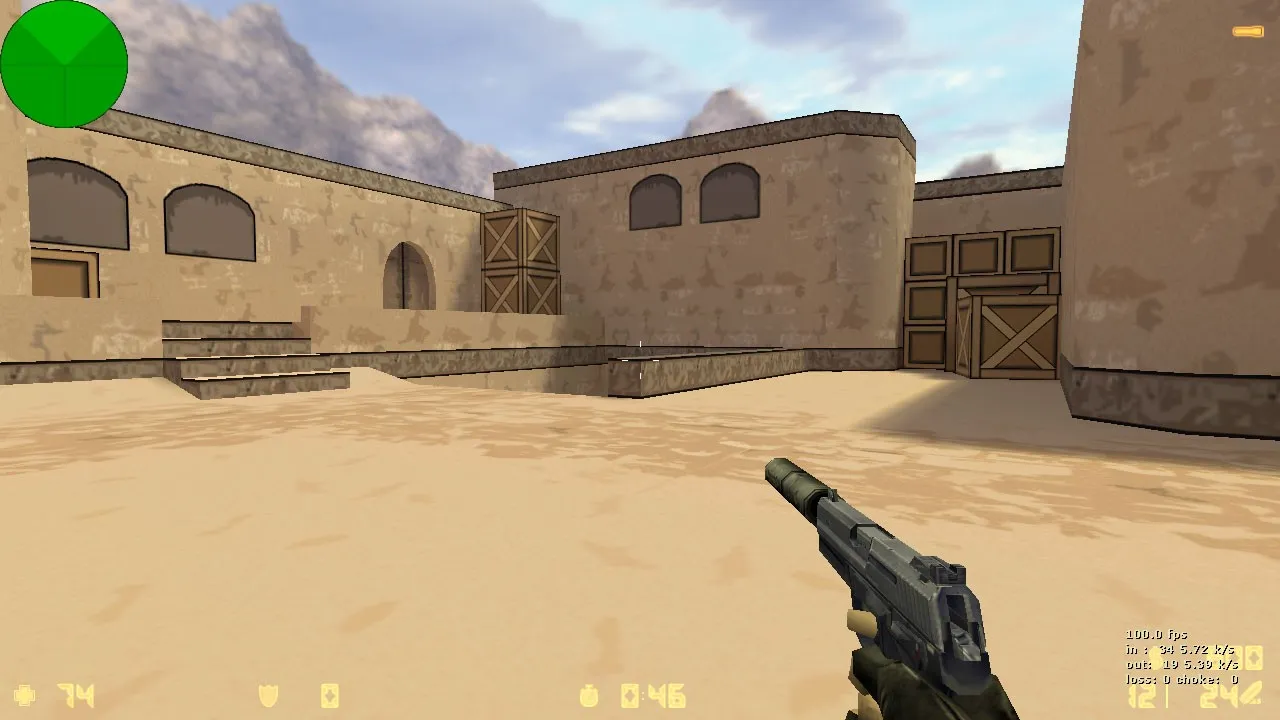 Скачать de_dust2_toon для CS 1.6: карта, тактики за Т и за КТ, оптимизация, .nav и баланс - Скриншот