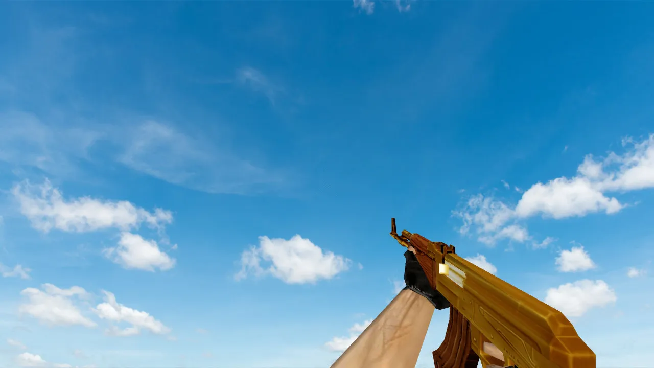 Скачать Пак моделей оружия «Gold Weapons Pack V3» для CS 1.6: v_ p_ w_ модели, звуки, анимация осмотра - Скриншот
