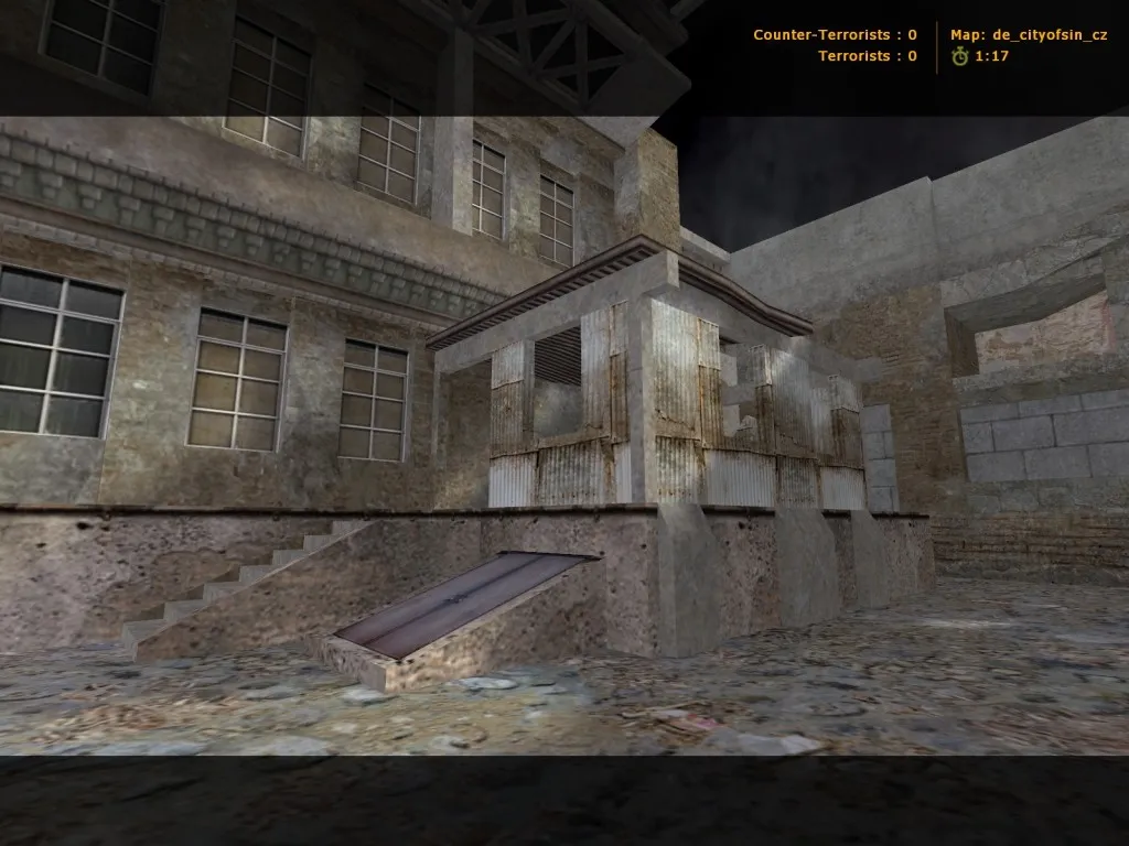 Скачать Карта de_cityofsin_cz для CS 1.6: точки, маршруты, баланс сторон, .nav для ботов и оптимизация - Скриншот