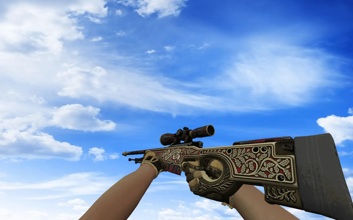 Скачать Пак оружия CS 1.6 «Засуха» со спортивными перчатками: АК-47, AWP, M4A4, ножи и скины под руку - Скриншот