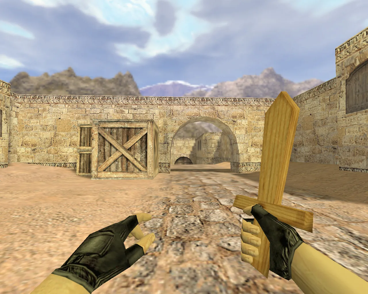 Скачать Модель ножа «Деревянный мяч» v_knife_p деревянный мяч для CS 1.6: звуки, анимация осмотра, текстуры - Скриншот