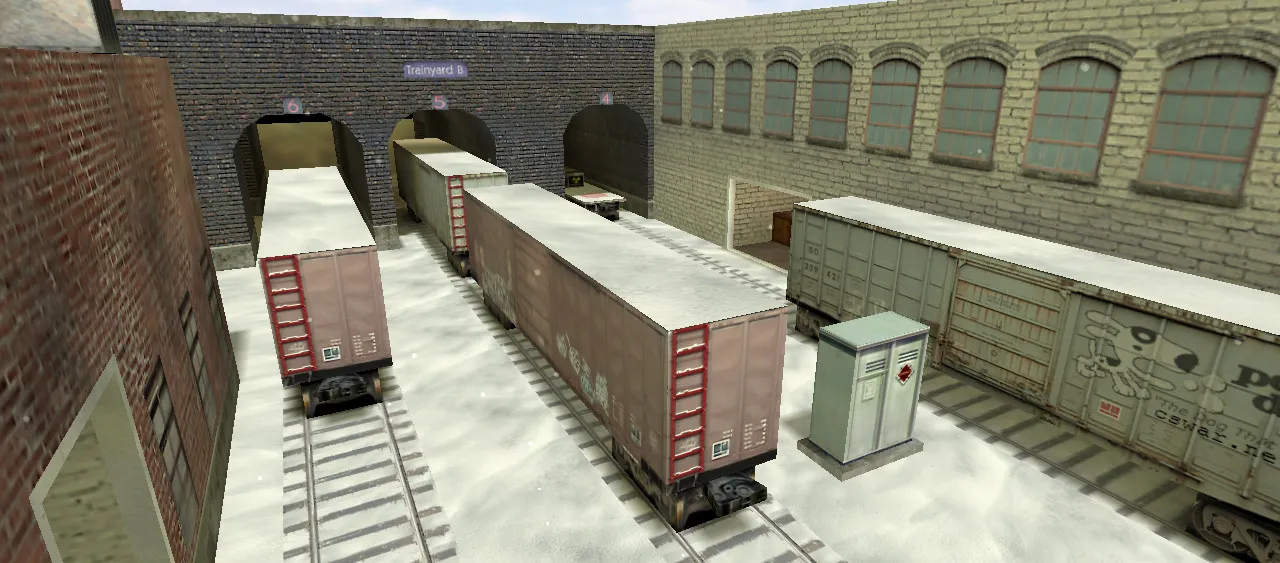 Скачать Карта de_train_winter для CS 1.6 - Зимняя версия классической карты - Скриншот