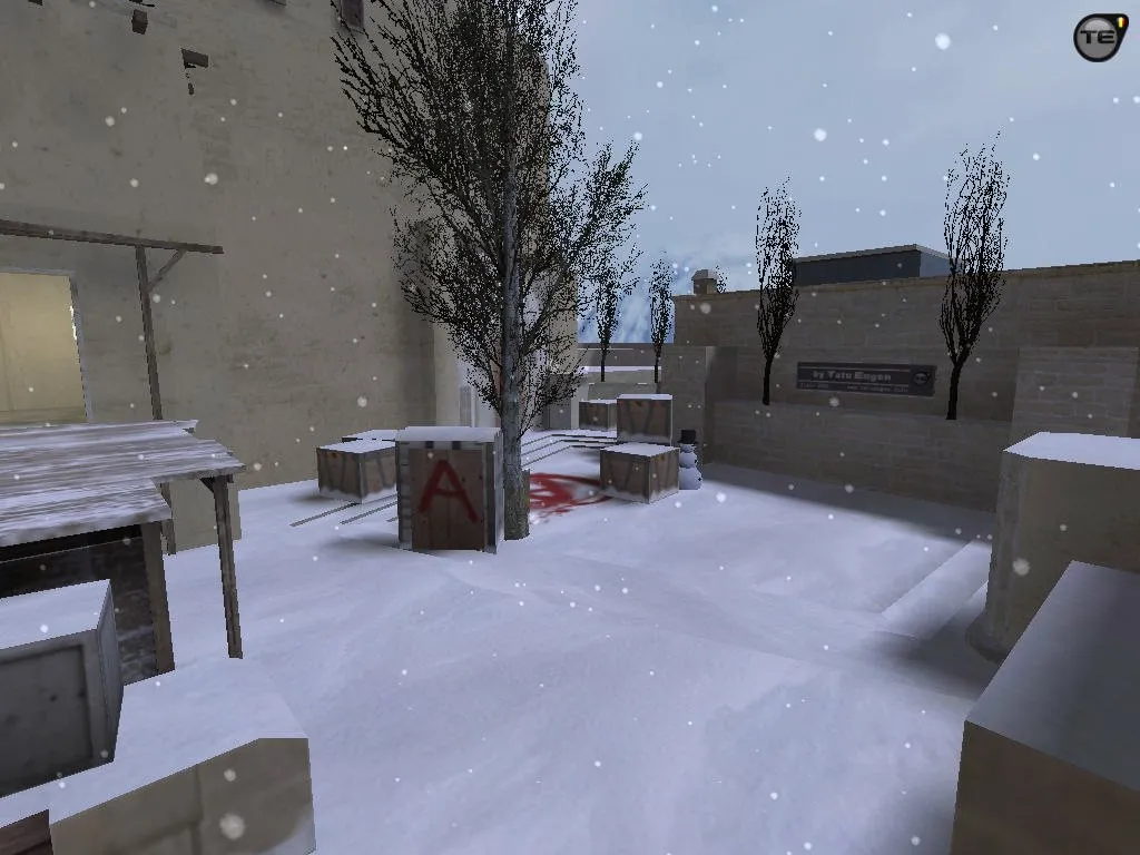 Скачать css_miragewinter_go: DE карта для CS 1.6 с балансом сторон, точками и .nav для ботов - Скриншот