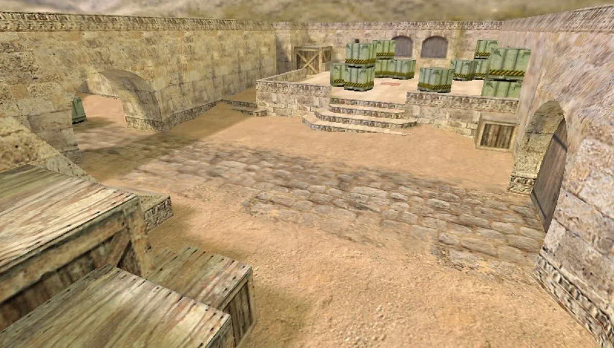 Скачать de_dust4never для CS 1.6: тактика, точки, оптимизация, .nav и баланс сторон - Скриншот