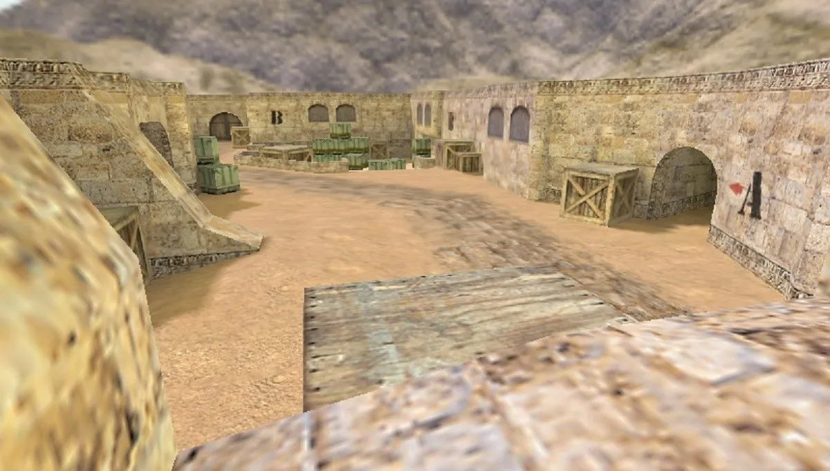 Скачать de_dust4never для CS 1.6: тактика, точки, оптимизация, .nav и баланс сторон - Скриншот