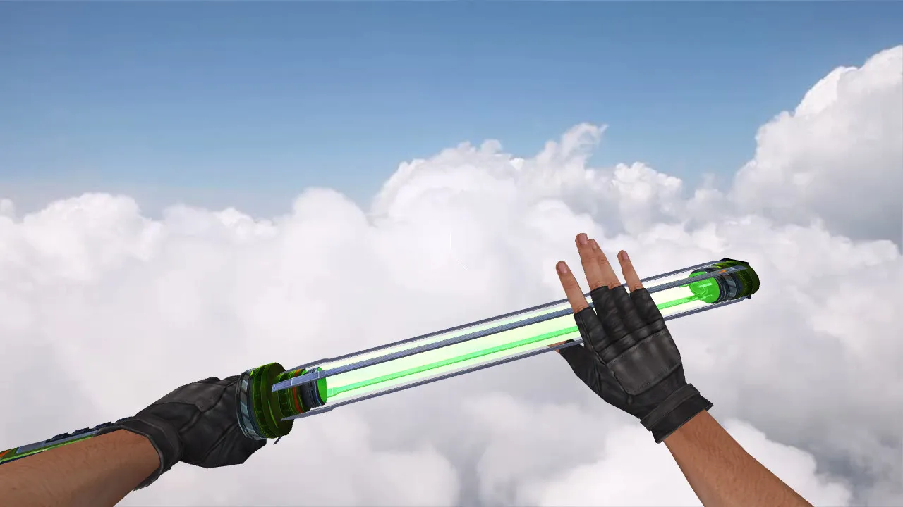 Скачать Модель ножа «Energy Gamma Sword» v_ для CS 1.6: звуки, анимация осмотра, текстуры и точный вид - Скриншот