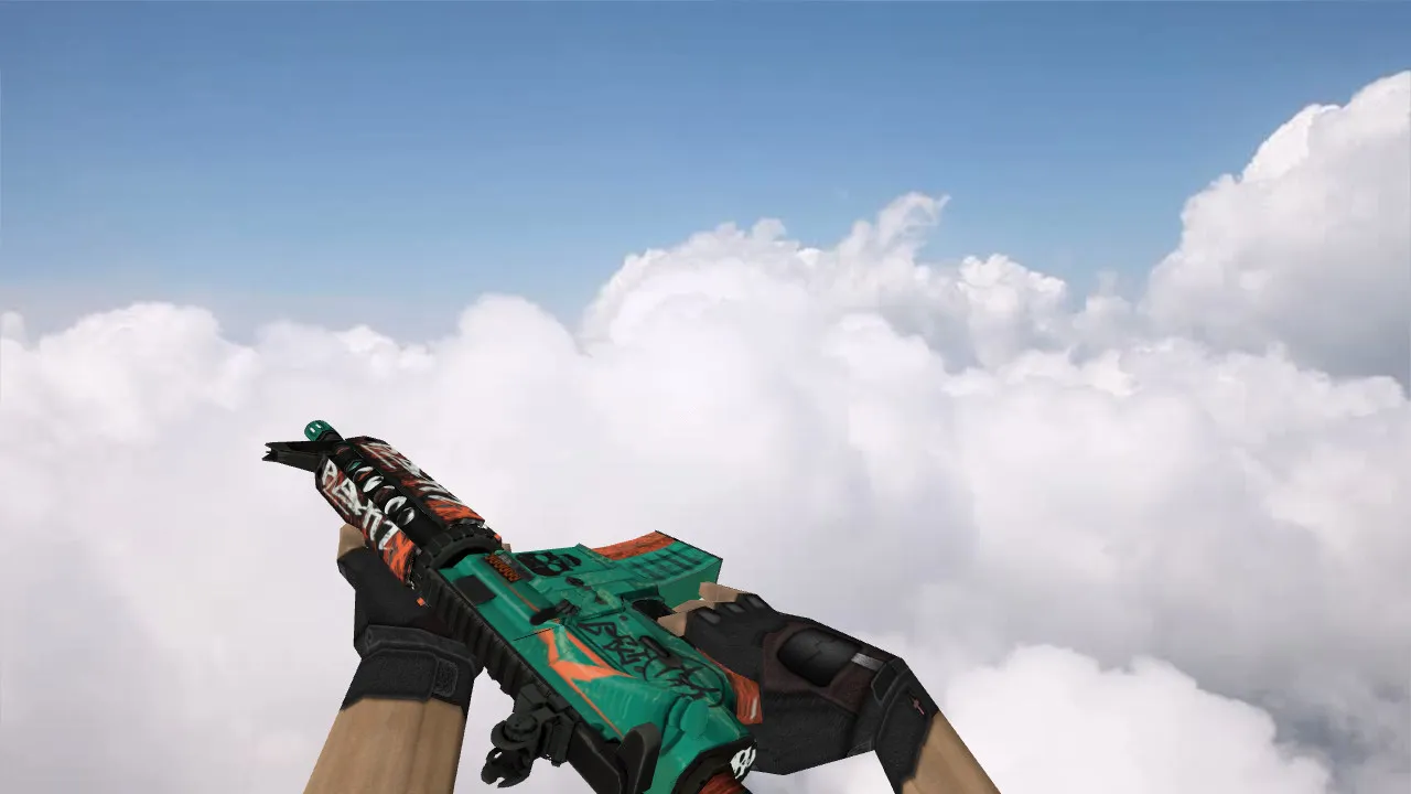 Скачать Модель «M4A4 Rekt» v_m4a1 w_m4a1 p_m4a4 для CS 1.6: звук, анимация осмотра, качество текстур - Скриншот