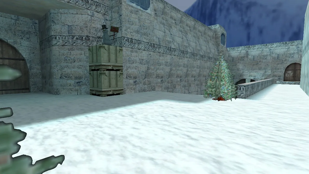 Скачать de_dust2_christmas карта для CS 1.6: баланс сторон, точки, .nav для ботов и оптимизация wpoly/epoly - Скриншот