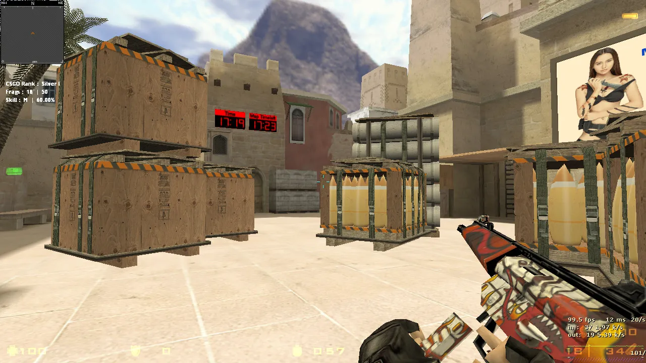 Скачать Модель MP5 Hellfire для CS 1.6 - Качественные текстуры и анимация - Скриншот