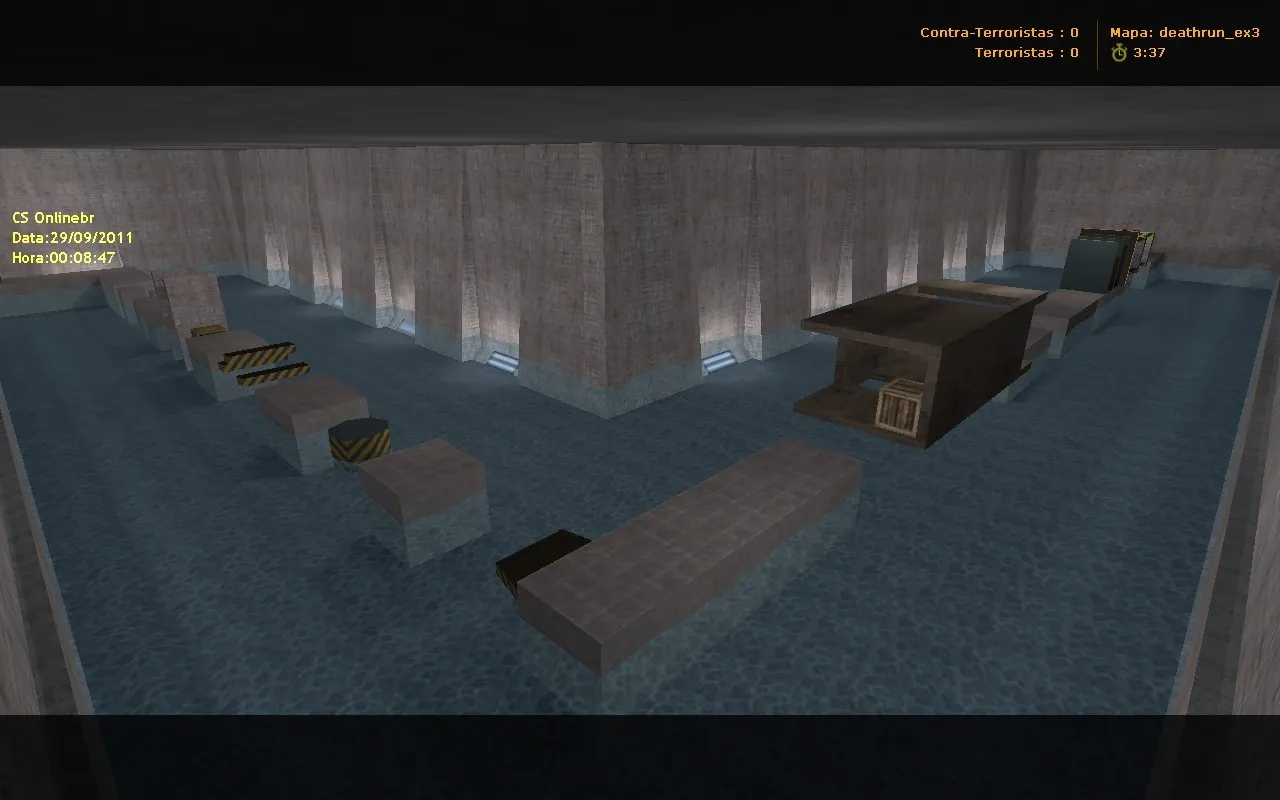 Скачать deathrun_ex3 для CS 1.6 — карта Deathrun, точки, раунды, bоты, .nav и оптимизация - Скриншот