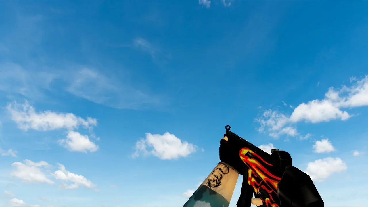 Скачать Модель MP5 Firestyle для CS 1.6 - Оружие с уникальным стилем - Скриншот