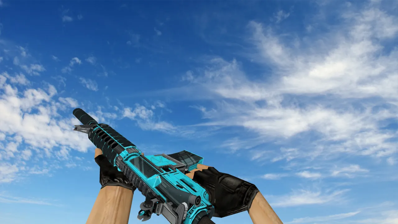 Скачать М4А1 «Облом» Blue Version — v_ p_ w_ модели, звуки, анимация осмотра и текстуры для CS 1.6 - Скриншот