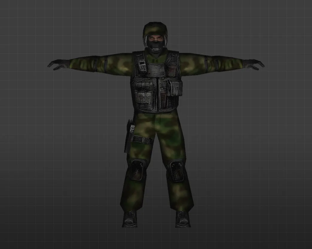 Скачать Модель 'Лесной спецназ' для CS 1.6 - Уникальный скин для вашего игрока - Скриншот