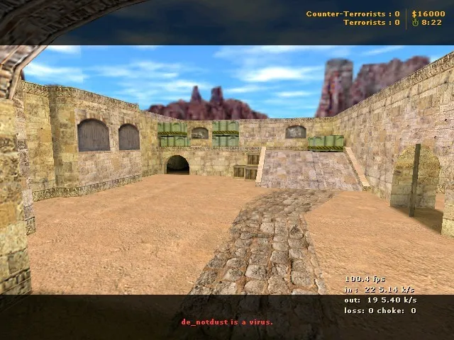 Скачать Карта de_notdust для CS 1.6: оптимизация и тактика - Скриншот