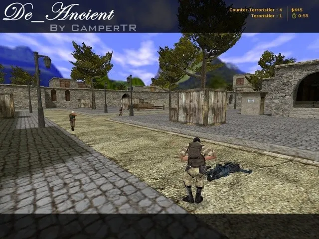 Скачать de_ancient для CS 1.6: тактики за Т и КТ, точки, .nav, оптимизация wpoly/epoly - Скриншот