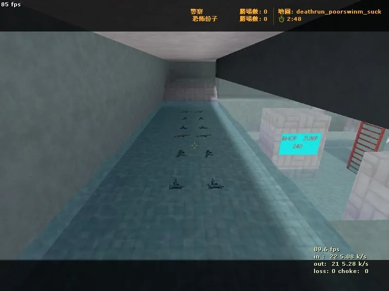 deathrun_poorswinm_suck для CS 1.6: карта deathrun, точки, тактика и настройка ботов — скриншот 3